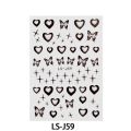 Self-Adhesive Sparkling Star Moon Nail Stickers Y2K Heart Butterfly Nail Decals Geometric Manicure Decor Accessories. 