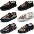 Old Beijing cloth shoes embroidered canvas shoes Chinese style casual Korean version of the trend society versatile cow tendon sole breathable men's shoes.