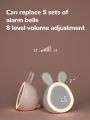 Kids Cute Rabbit Alarm Clock With Night Light Stepless Dimming Led Digital Alarm Clock For Boys Girls. 
