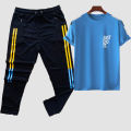 Sky Blue T-shirt and Trouser Combo Set -Fabric soft and comfortable. 