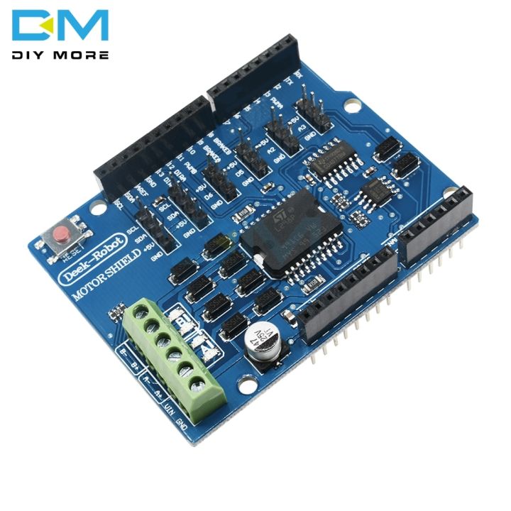 【Hey my home】(NEW)L298 L298P Shield DC Driver Shiled Board Module 2A Dual Full Bridge 2 Way 2CH For Arduino UNO Relay 5V 12V