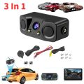 3 In 1-3 In 1 Front and Rear Parking Sensor Kit Electronic LED Display Car Sensors 170° Angle Night Vision Car Alarm Smart Car Systems. 