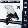Metal Bike Mobile Holder For mobile phone bracket motorcycle bicycle takeaway rider -Black Easy to Use and Maintain C1. 
