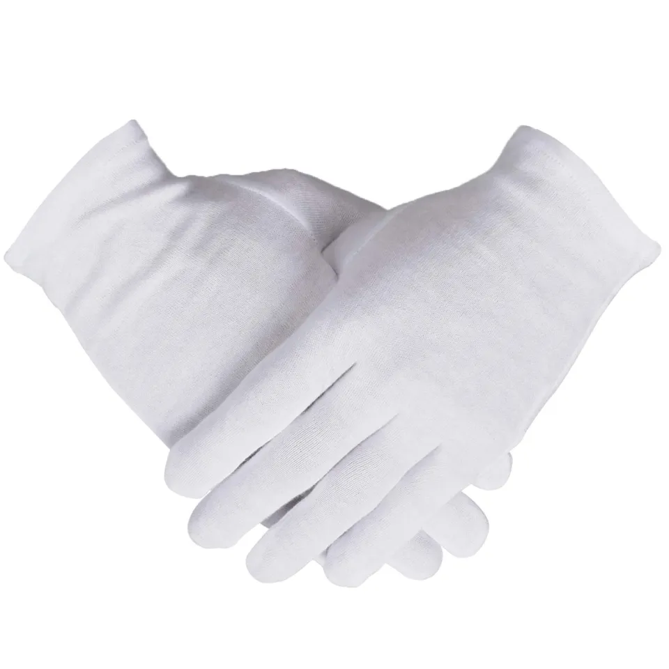 12 Pairs White Cotton Gloves For Dry Hands Moisturizing Eczema