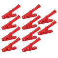 Nax 10Pcs Electric Crocodile Clips 20A 10Mm Opening Test Clip Connector Mini Probe Clamps For Electronic Instruments. 