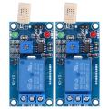 2Pcs Humidity Sensor Relay Switch Module PCB DC Power Control DC5V. 