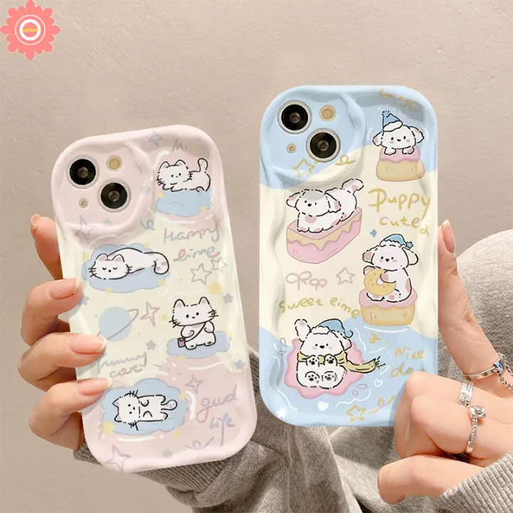 Creative%20Candy-Colored%20Stars%20Cartoon%20Puppy%20Kitten%20Phone%20Case%20Compatible%20For%20IPhone%2015%207Plus%2011%2014%2013%2012%20Pro%20Max%207%20XR%20X%206%208%206S%20Plus%20XS%20MAX%20SE%203D%20Wavy%20Curved%20Edge%20Soft%20Cover%20-%20Image%208