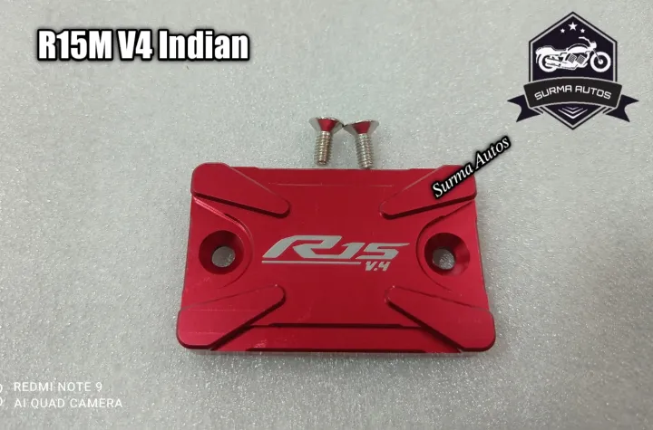 Motorcycle%20CNC%20Aluminum%20Rear%20Brake%20Fluid%20Reservoir%20Cap%20Cover%20For%20YAMAHA%20R15M%20V4%20Indian%20(%20Red%20Color%20)%20-%20Image%202