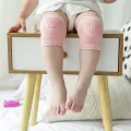 Baby knee pad for baby Safety Anti slip Cotton Smile emoji knee pad. 