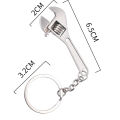 Creative Portable Practical Wrench Shaped Keychain Pendant / Multifunctional Adjustable Universal Alloy Spanner Keyring / Useful Metal Auto Keychain As Repair Tools Or Men Spe. 
