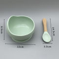 2 Pcs/Set Children's Silicone Bowl Spoon Baby Suction Cup Bowl for Kids Toddlers BPA Free Drop-proof Feeding Tableware with Spoon.