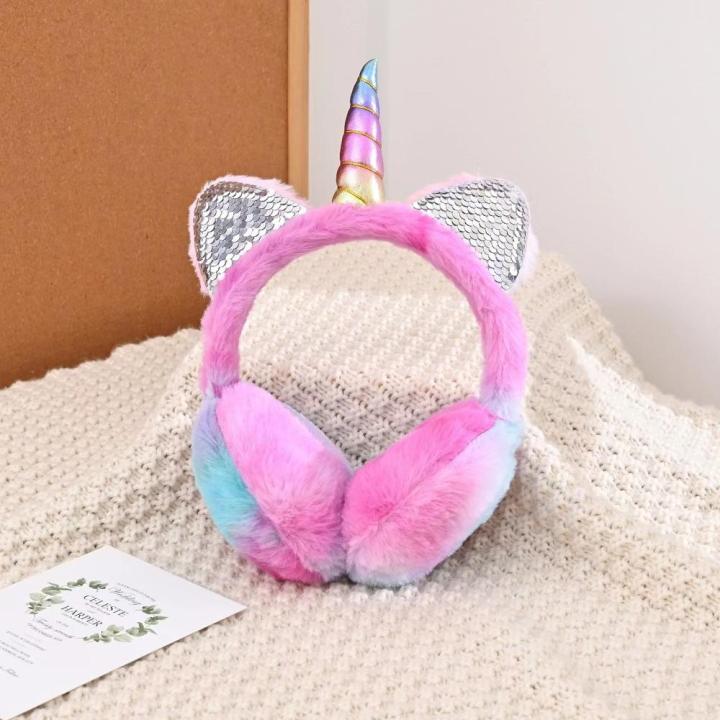 Unicorn%20earmuffs%20Unicorn%20Plush%20Headband%20Fluffy%20earmuffs%20Average%20size%20Children's%20earmuffs%20for%20Winter%20Outdoor%20activities%20Cold%20-%20Image%207