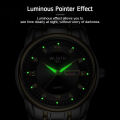 Louiswill Watch for Men - Illuminated Casual Wristwatch - Strap Colors: Golden White. 