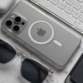For iPhone - Ic Animation Full Hard and Slim Anty Yellow Magsafe Magnetic Wireless Charging Supported Clear Shockproof Transparent Case.