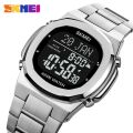 SKMEI Full Steel Muslim Azan Digital Men Watches for Prayer with Qibla Compass Adhan Alarm Hijri Islamic Wristwatch Montre homme.