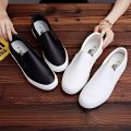 Fashion Cool Young Men Street Shoes Soft Mens Casual Shoes Brand Loafers Male Footwear Black White Shoes KA3764 BunnyGarden.