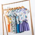 2 4 6 8 10 Years Kids Pjs Sets Summer Pajamas for Children Cotton Boys Sleepwear Baby Pyjamas Short Sleeves Girl Sets Nightwear. 