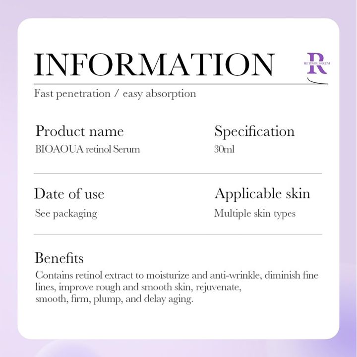 BIOAQUA%20Facial%20Retinol%20Serum%2030ml%20Anti-Wrinkle%20Tender%20Skin%208.5%25%20Retinol%205%25%20Hyaluronic%20Acid%20Moisturizing%20Essence%20-%20Image%209