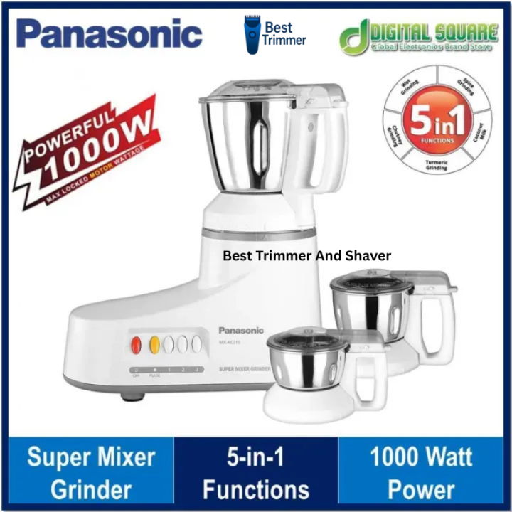 Panasonic MX-AC310 Heavy Duty Super Mixer Grinder | 1000 Watt