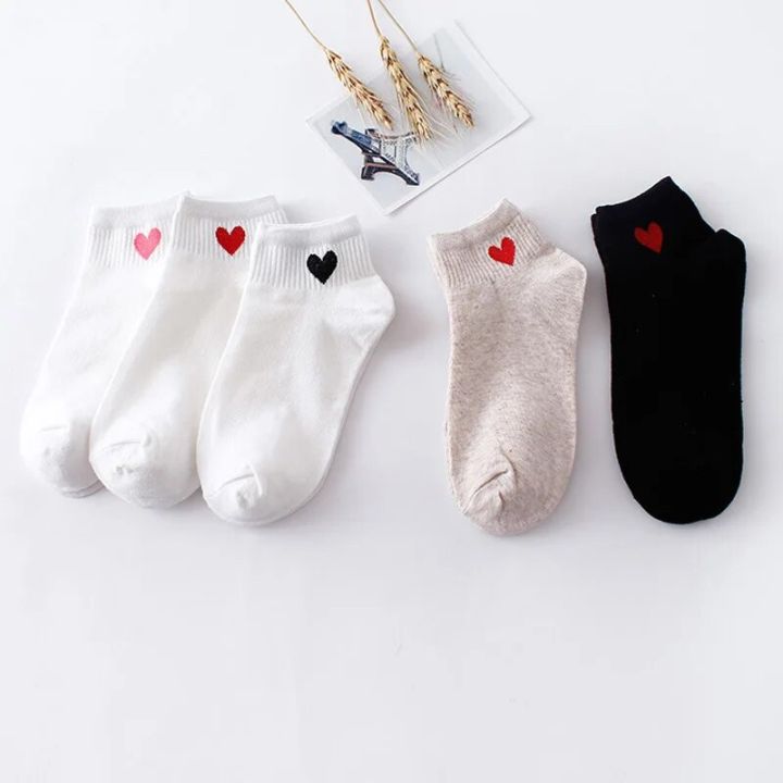 10pcs=5pairs%20Women%20Short%20Socks%20Red%20Heart%20Cute%20College%20Fresh%20Female%20Socks%20Soft%20Cotton%20Summer%20Autumn%20Girls%20Sock%20Meias%20Sox%20-%20Image%204