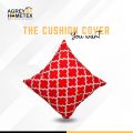 Cushion Cover, Red, (16"x16") Only Cover, 1 Pcs. 