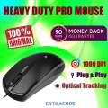 Wired Optical Mouse 1000 DPI – USB Plug & Play – Ergonomic Design and Long Cable – Windows 11 Supported with 90 Days Warranty. 