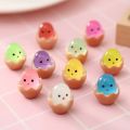 06 pcs Luminous Cute Eggshell /Cartoon Chicken Night glow Egg/ chick White Resin Car Decoration Accessories Car Ornaments Children Surprise Gift Glow at night. 