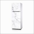 Fridge Wallpaper Vinyl Natural White Marble and 3D Background , Warp, Skin Sticker (200 x 60cm). 