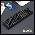 Mechanical Wired Gaming Keyboard Ergonomics Splash Water 104keys ABS Wear-resistant Keycaps Keyboards with Technology Light Key. 