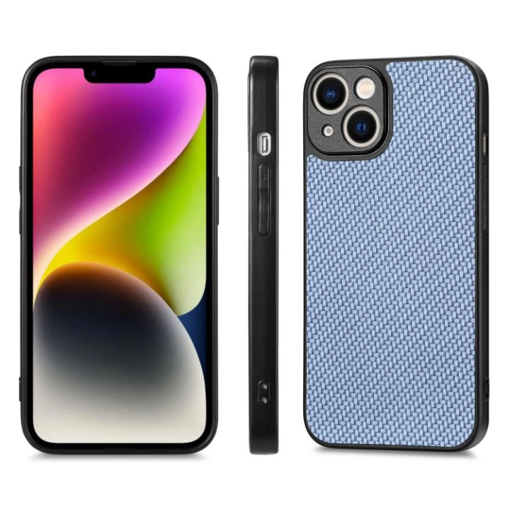 For iPhone 11 Carbon Fiber Texture Leather Back Cover Phone Case
