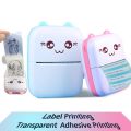 Mini Portable Printer Cute Cat Mobile Phone Photo Title Error Note Thermal Stickers Paper Bluetooth WiFi Wireless Label Printer minghao. 