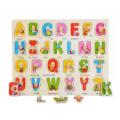 Wooden Puzzle Alphabet ABCD. 