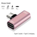 2 In 1 USB C Splitter Type C Male To Dual Type C Female Headphone Charger Adapter Splitter Converter. 