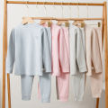 Boneless Shu velvet color cotton children's underwear set for boys and girls Cotton home elastic base warm autumn clothes and autumn pants. 