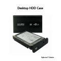 USB 2.0 Sata External 3.5 Inch Hdd Case Hard Drive Enclosure Disk Case Box for Pc - Black. 
