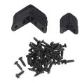 20 pcs Black L Brackets 90 Degree Angle Stainless Steel Joint Bracket Fastener for Wood Chair Bookshelf Board Window Furniture Cabinet(10Pcs-40Mm/10Pcs-20Mm). 