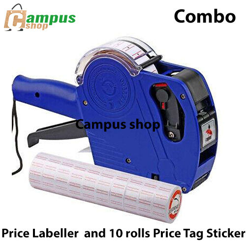 Combo of MX5500 Price Labeller Machine with 10 rolls Price Tag Sticker (2 in 1)