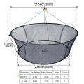 Portable Folded Fishing Net, Crab Drop Fish Network with Rope, Hand Casting Cage Mesh Trap for Minnows,Lobster,Crawfish, Shrimp.