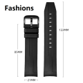 Fashions Luxury 21mm High Grade FKM Strap for Tissot 1853 Sea Star Diving T120 Men Curved End Fluoro Rubber Watch Band Bracelet Accessories.