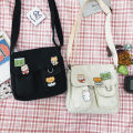 Japanese Harajuku cute vintage girl crossbody bag ulzzang Korean version ins student canvas bag female messenger bag.
