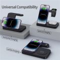 4 in 1 15W Foldable Wireless Charging Station For iPhone 14 13 12 Pro Max Apple Watch 8/7/6 Samsung Galaxy 5/4/3 Fast Charger. 