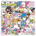 50pcs Children Stickers Cartoon Kuromi My Melody Cute Decals Toys for Girl Laptop Kawaii Aesthetic Anime Decoration Kids Sticker. 