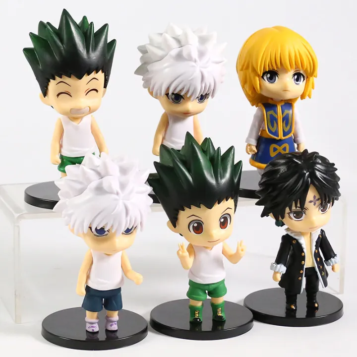 Hunter%20x%20Huner%20Gon%20Freecss%20Killua%20Zoldyck%20Kurapika%20Leorio%20Hisoka%20Machi%20Kulolo%20lushilufelu%20Cute%20PVC%20Figure%20Figurine%20Toys%206pcs/set%20-%20Image%203