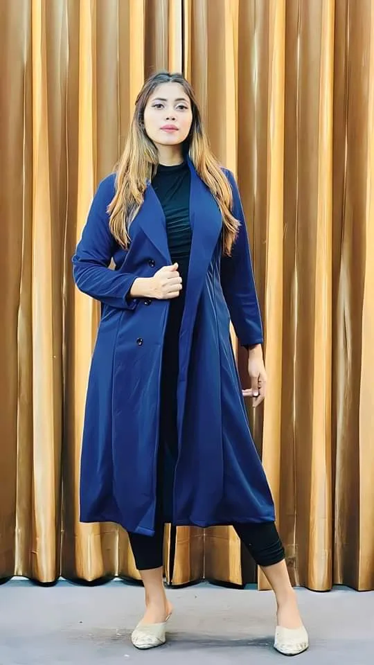 China Will Chunky Fabric Winter Knee Length Dress One Piece | Daraz.com.bd