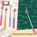 Finger Reading Stick Telescopic Stainless Steel Pointer for Presentations Teaching Lightweight Portable Handheld Presenter Stick School Education Pointer. 