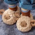 Children Winter Soft Plush Fluffy Slippers Home Kids Girls Boys Flat Warm Room Cute House Fur Slippers Toddler Indoor Shoes.