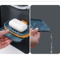1/2PCS Simple Soap Box Punch-free Wall-mounted Household Soap Rack Double-layer Drain Soap Box Bathroom Sink Accessories.