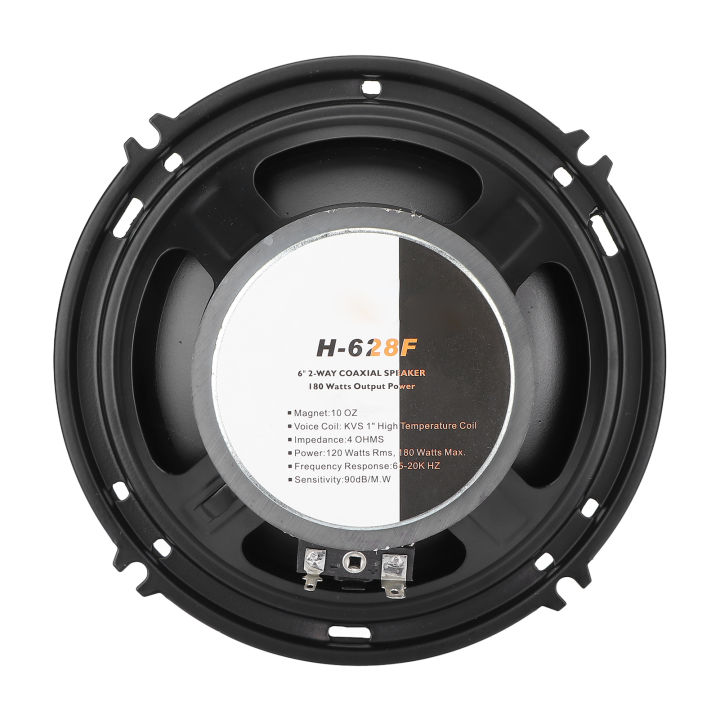 1 Pair Car Audio Tweeter 6.2in/15.8cm Dome Speaker 90dB 65-20KHZ 12V Universal for Sound System
