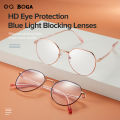 OQ BOGA 4 Styles Unisex Anti Blue Light Proof Radiation Metal Irregular Polygon Frame Computer Glasses Women Men Eye Protection Fashion Full Rim Eyewear. 