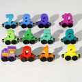 Wooden Digital Colourful Number Train - Educational Toys, 12 PCS Wooden Train Set Magnetic Wooden Number Train Set Includes 1 Engine Car Montessori Toys. 